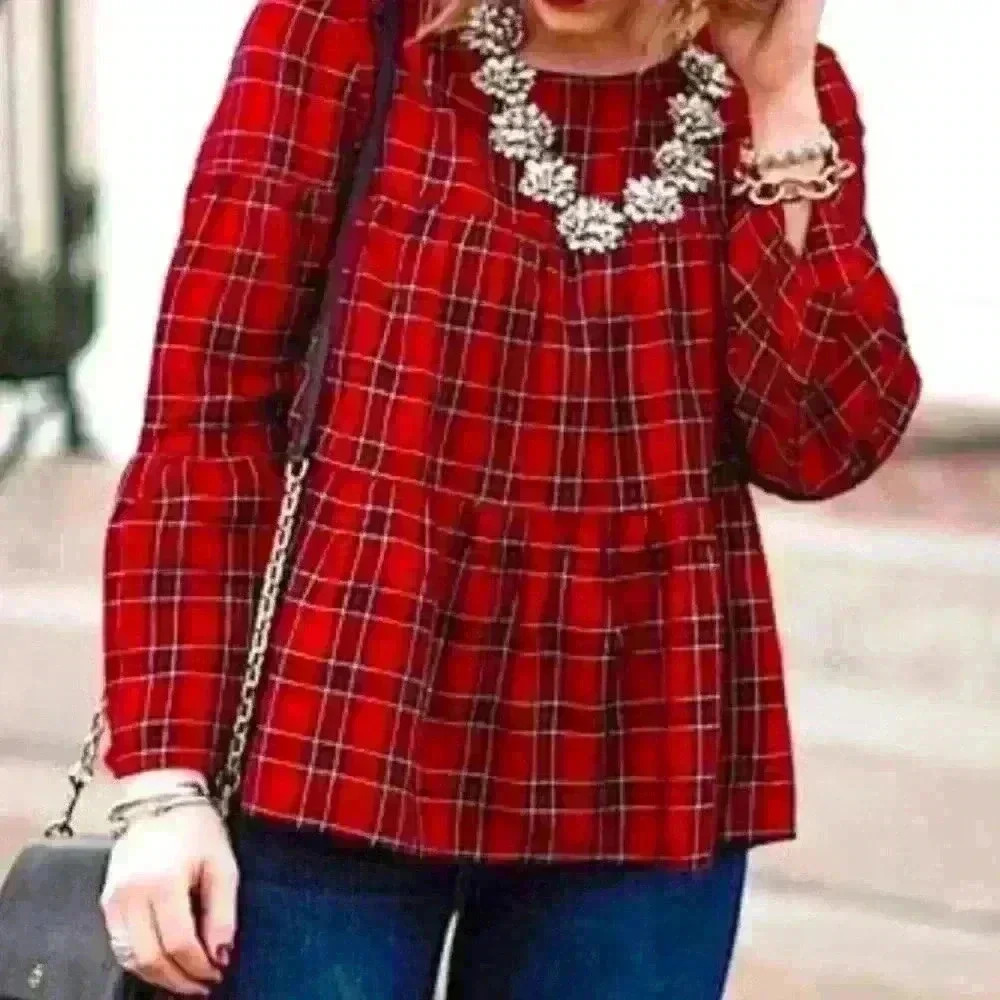 Madewell Plaid Tiered Top - Picture 5 of 11